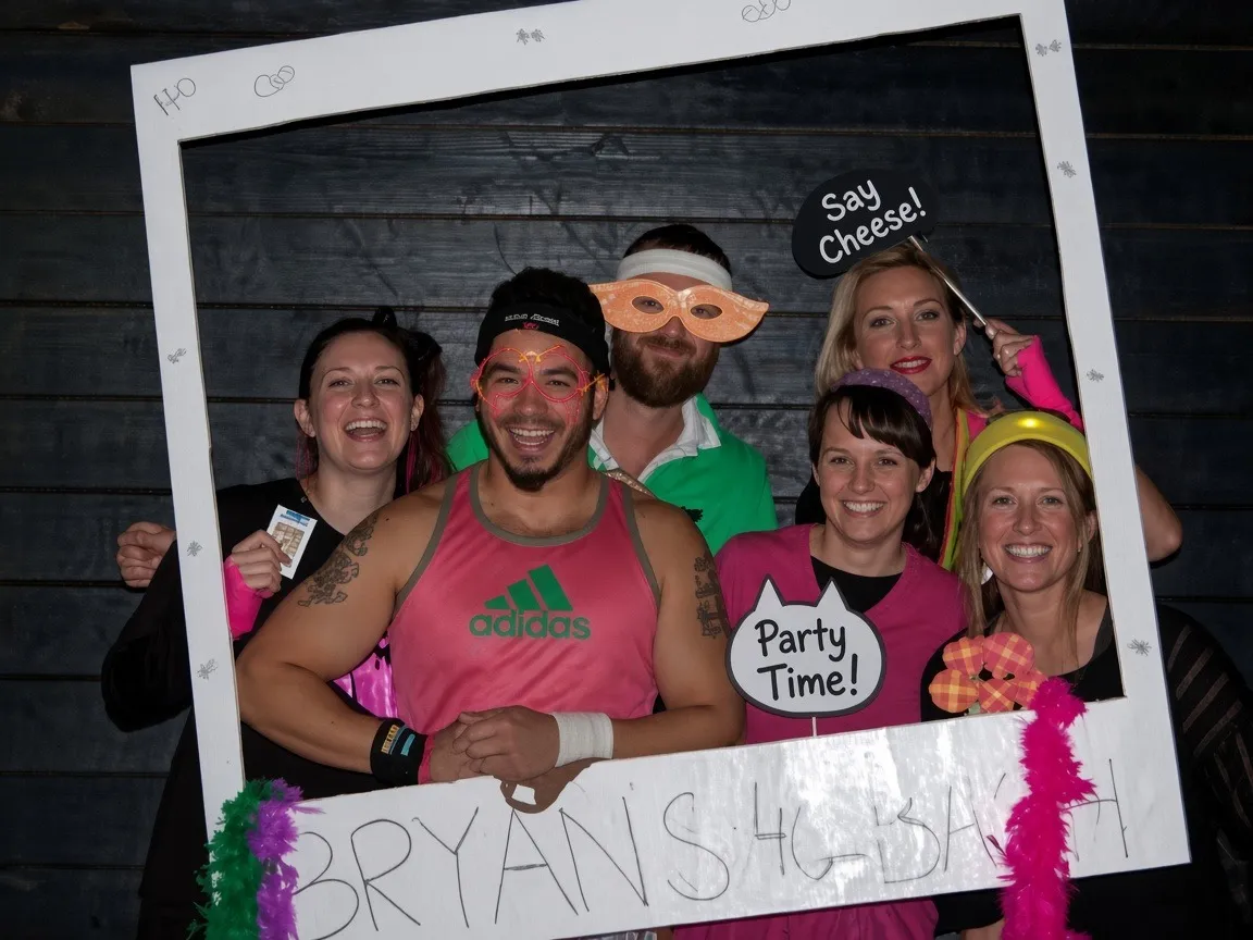Adult party group enjoying the facility