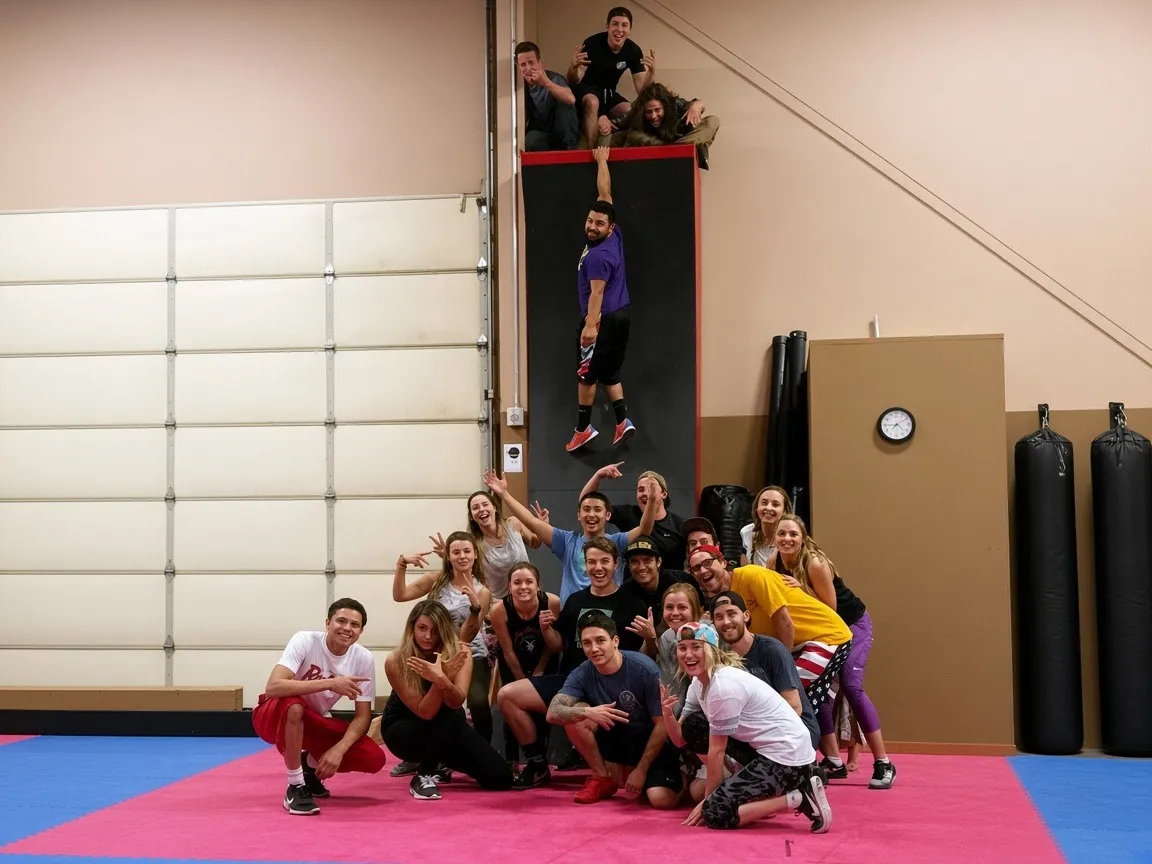 Dutch Bros team posing after a team-building event at Bodies in Motion