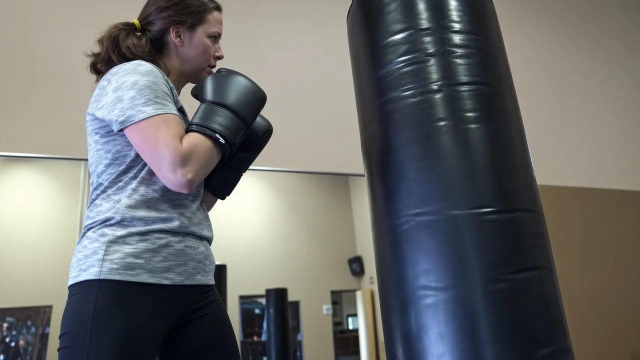 Adult kickboxing training at Bodies in Motion