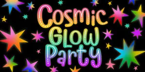 Kids glowing under blacklights at a Parents Night Out event